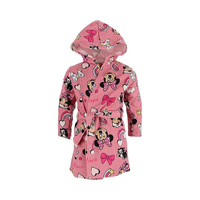 Halat de baie pentru copii, glugă și buzunare laterale, multicolor, Minnie Mouse [1]