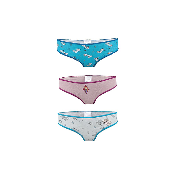 Set 3 chiloți pentru fetițe, 100% bumbac, multicolor, Frozen, Disney [1]