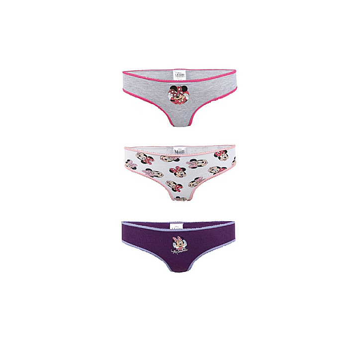 Set 3 chiloți pentru fetițe, 100% bumbac, multicolor, Minnie Mouse, Disney [1]