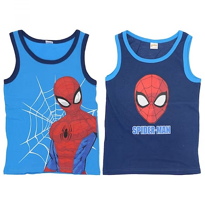Set 2 maiouri băieți, albastru, 100% bumbac, Spiderman [1]