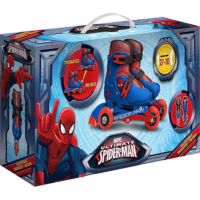 Role reglabile 2 în 1 pentru copii, multicolor, mărimea 27-30, Spiderman [3]