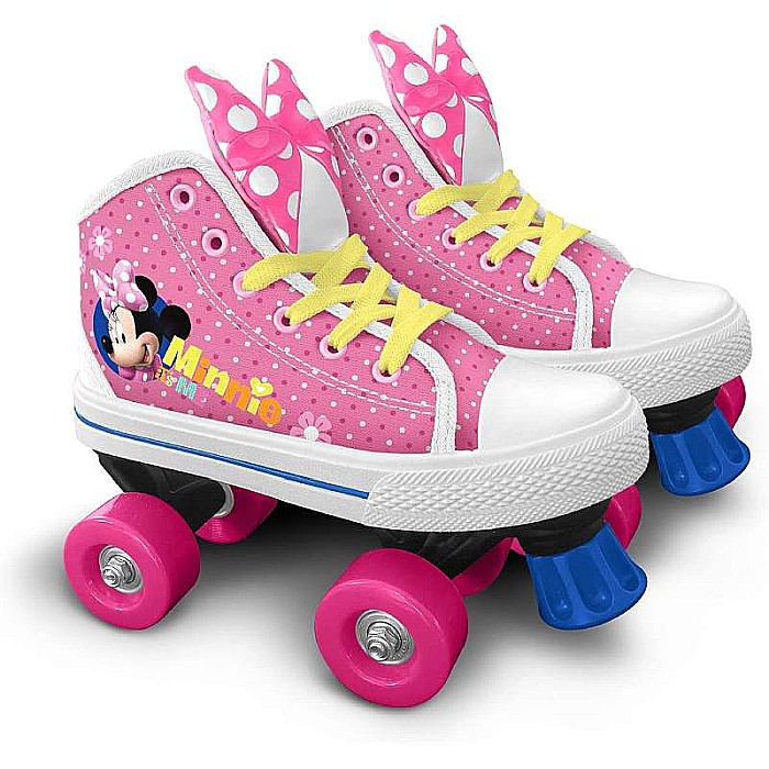 Patine cu rotile, multicolor, închidere pe bază de șiret, material textil, mărimea 28, Minnie Mouse [1]