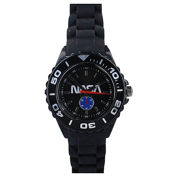 Ceas de mână copii, negru, curea din silicon, With this fun NASA [3]