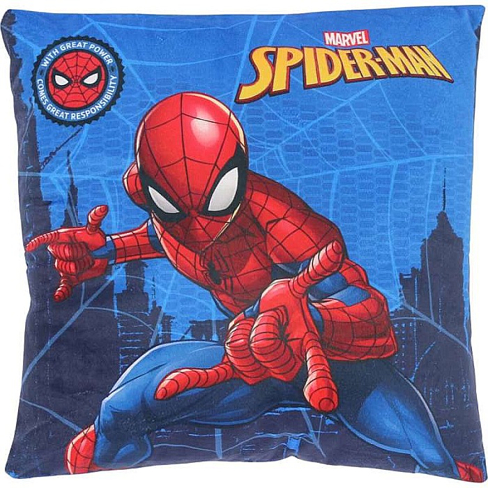 Pernă multicolor cu două fețe, 40x40 cm, Fight, Spiderman [1]
