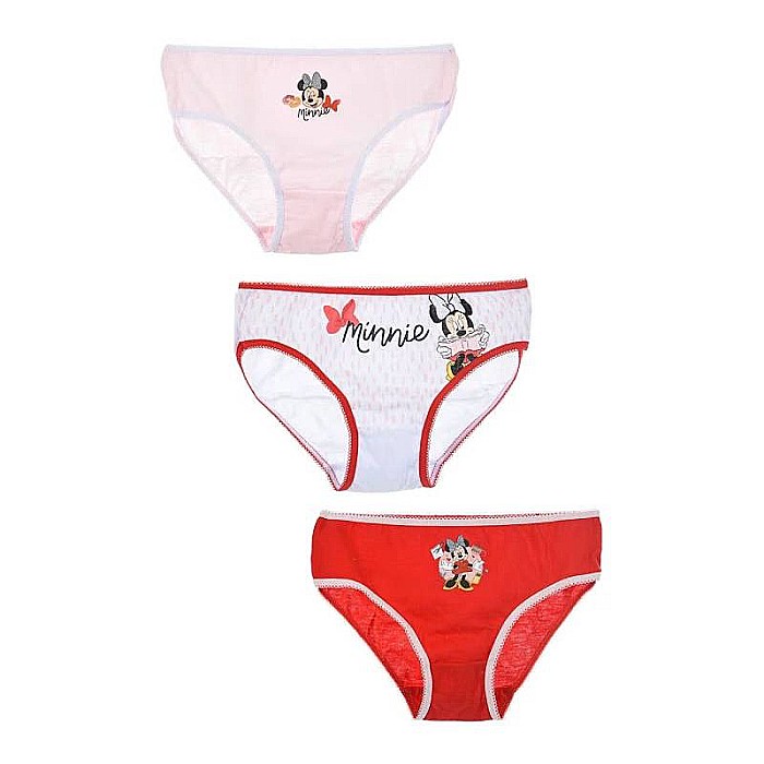 Set 3 chiloți pentru fete, 100% bumbac, multicolor, Minnie Mouse [1]