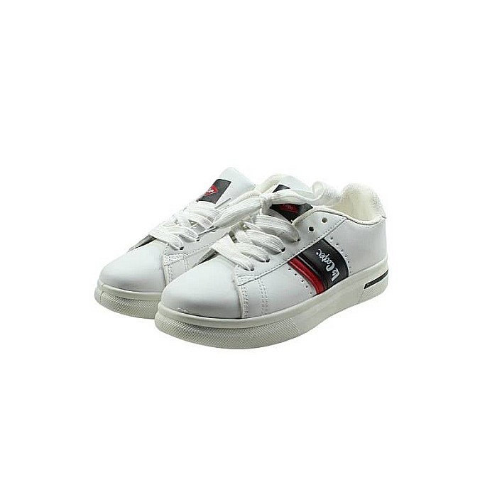 Pantofi sport din piele ecologică cu detalii holografice, alb, WH, Lee Cooper [1]