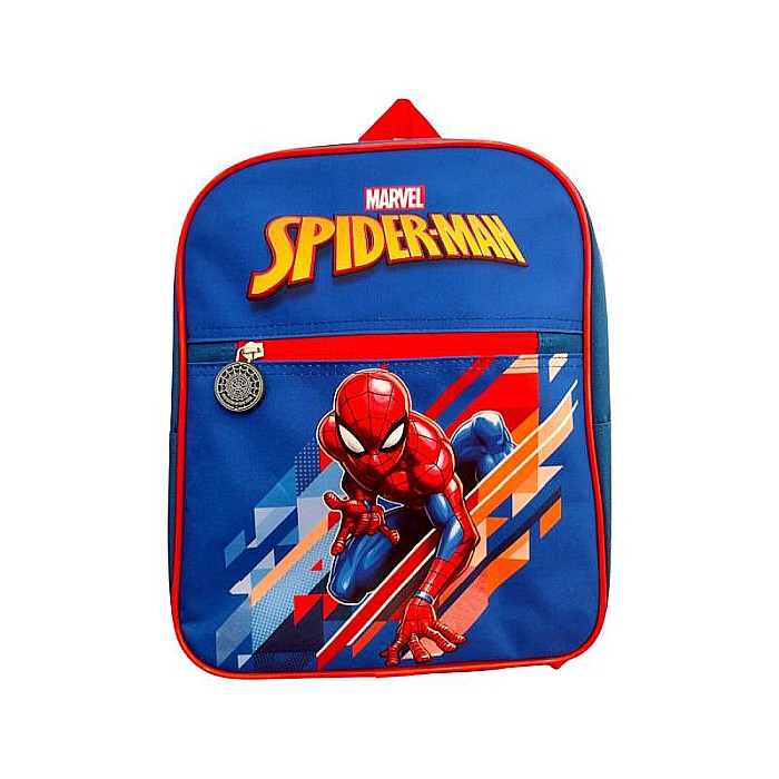 Ghiozdan cu un compartiment principal și buzunar, 30x8x23 cm, bretele ajustabile și întărite, multicolor, Spiderman, Marvel [1]