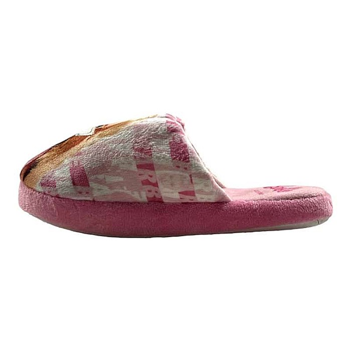 Papuci fetițe, plușați, multicolor, talpă antiderapantă, Barbie [4]