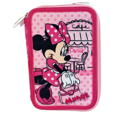 Penar cu 3 compartimente, echipat, 42 piese, multicolor, Happy, Minnie Mouse [2]
