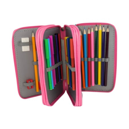 Penar cu 3 compartimente, echipat, 42 piese, multicolor, Happy, Stitch [2]
