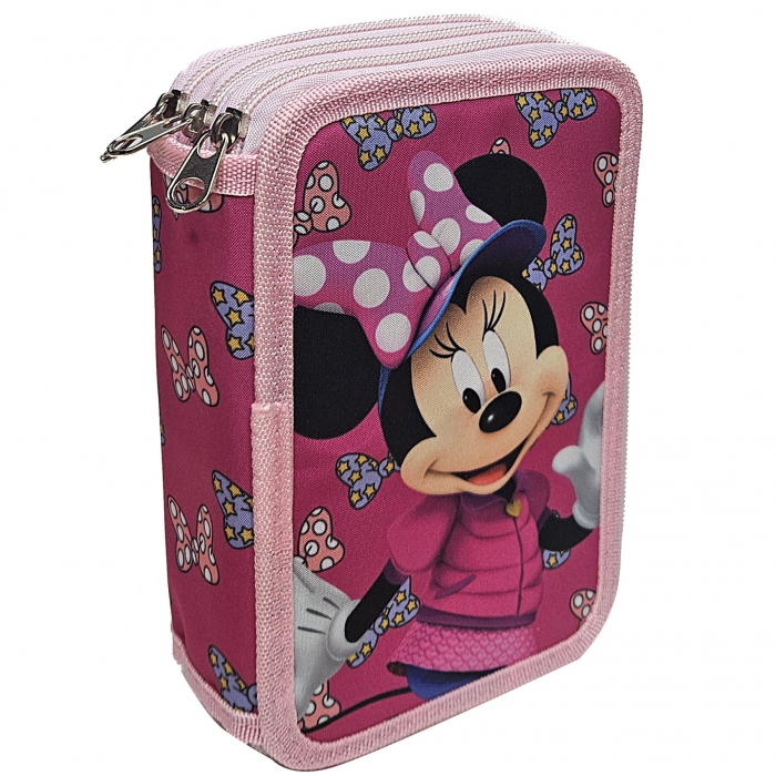 Penar cu trei compartimente, echipat, 43 piese, multicolor, Happy, Minnie Mouse [1]