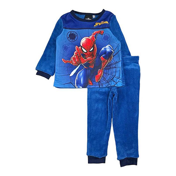 Pijama copii, cu mânecă lungă, cocolino, albastru, Spiderman [1]