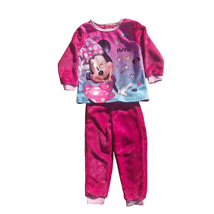 Pijama copii, cu mânecă lungă, cocolino, fucsia, Minnie Mouse [1]