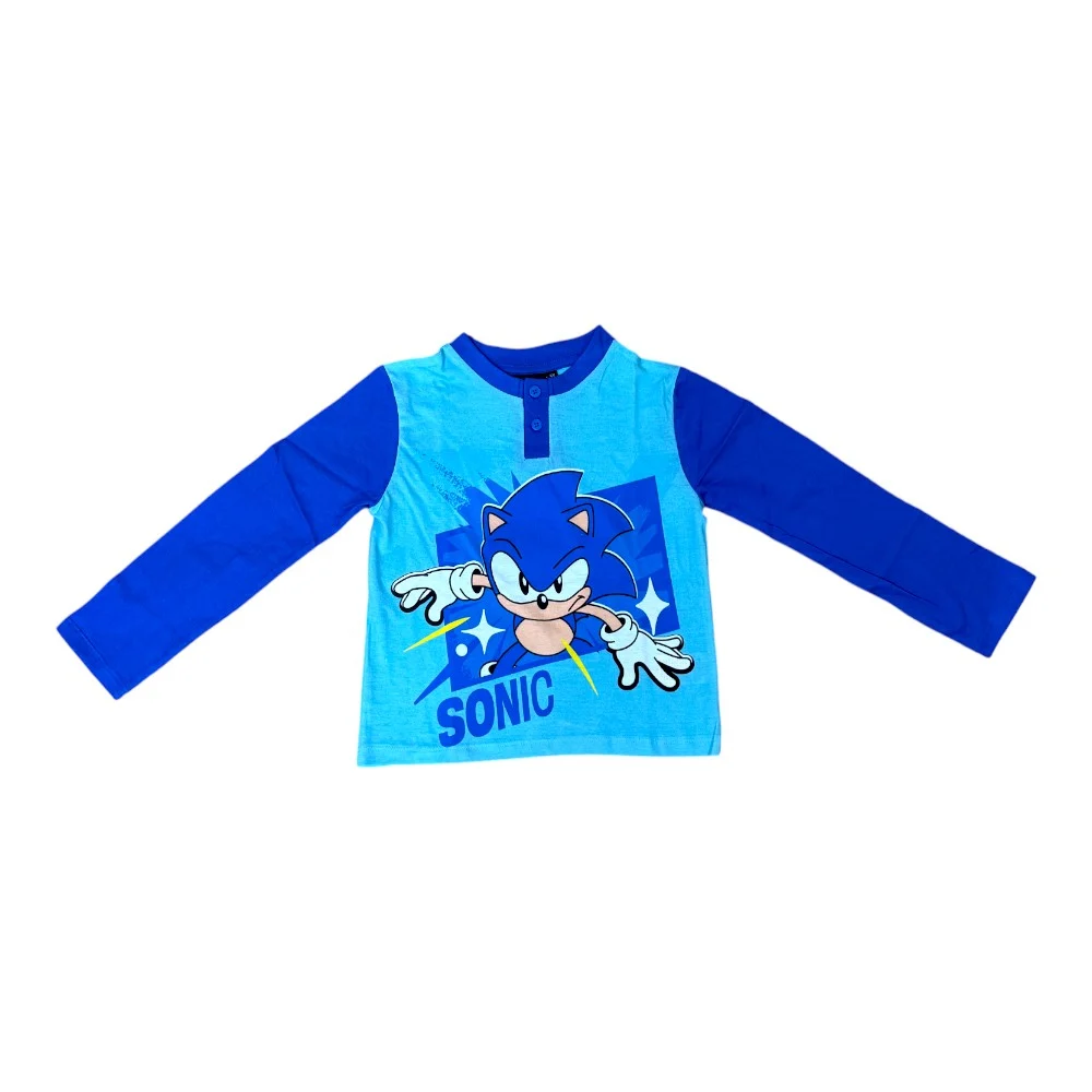 Pijamale copii, 100% bumbac, albastru, Hero, Sonic [2]