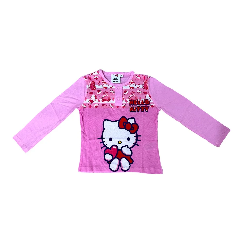 Pijamale copii, 100% bumbac, roz, Hero, Hello Kitty [2]