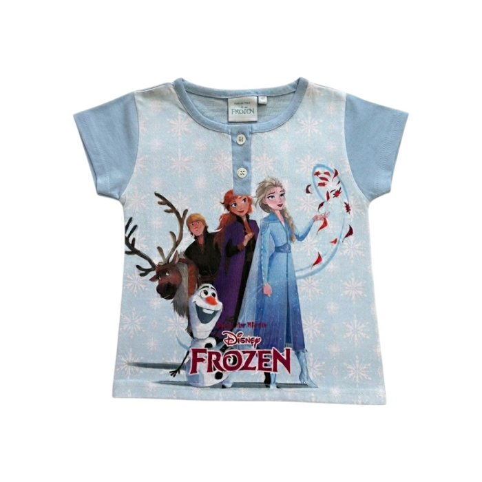 Pijamale copii, mânecă scurtă, 100% bumbac, albastru, Hero, Frozen [2]
