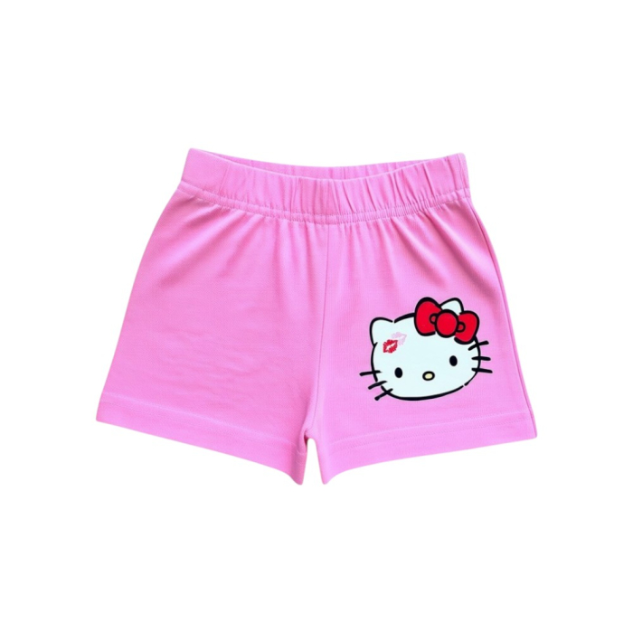 Pijamale copii, mânecă scurtă, 100% bumbac, multicolor, Hero, Hello Kitty [2]