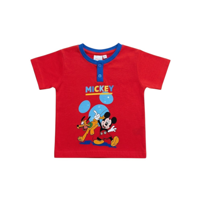 Pijamale copii, mânecă scurtă, 100% bumbac, roșu, Hero, Mickey Mouse [2]