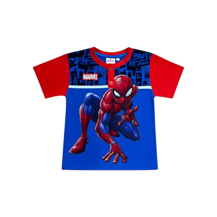 Pijamale copii, mânecă scurtă, 100% bumbac, roșu, Hero, Spiderman [2]