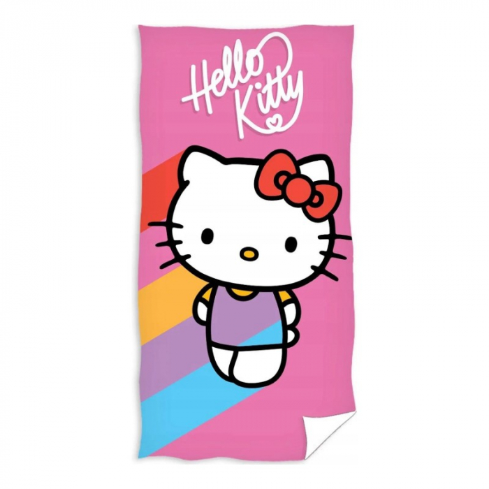 Prosop de baie pentru copii, multicolor, 70x140 cm, Happy, Hello Kitty [1]