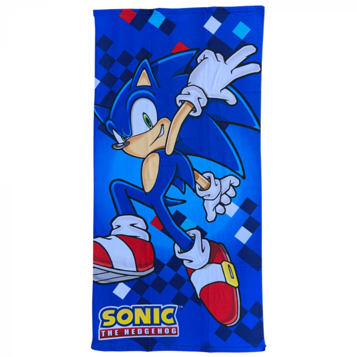 Prosop de baie pentru copii, multicolor, 70x140 cm, So fun, Sonic [1]