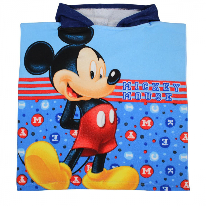 Prosop de baie pentru copii, tip poncho, multicolor, 50x100 cm, So fun, Mickey Mouse [1]