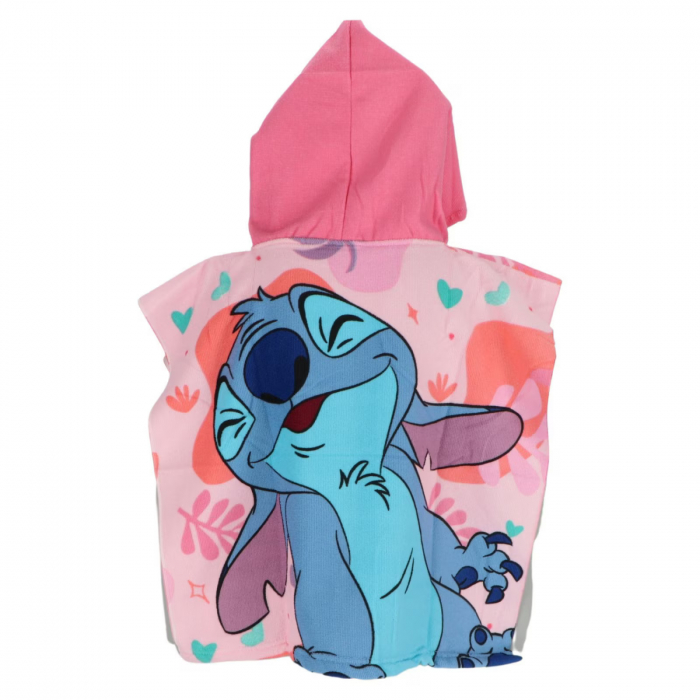 Prosop de baie pentru copii, tip poncho, multicolor, 50x100 cm, So fun, Stitch, Disney [2]