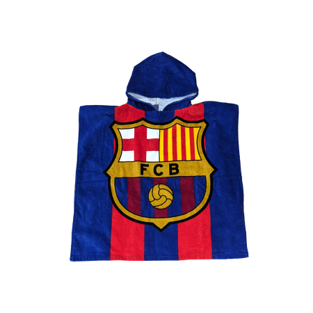 Prosop tip poncho, 60x120 cm, 100% bumbac, Blaugrana, FC Barcelona [1]