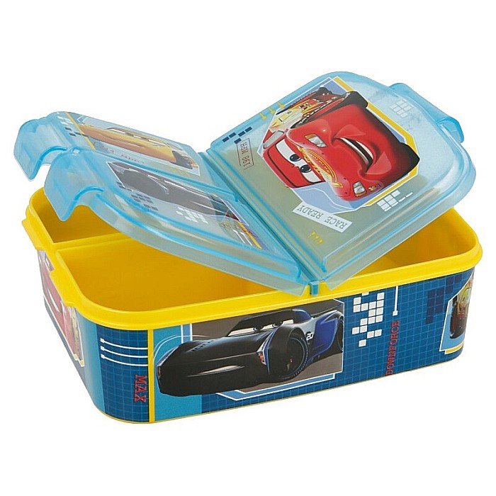 Cutie sandwich, multicompartimente, multicolor, fara BPA, Race Ready, Cars [3]