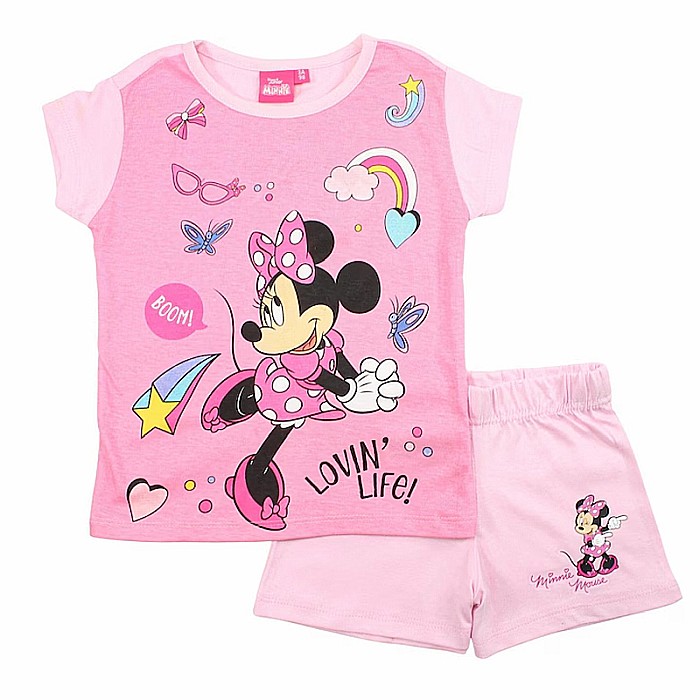 Pijamale copii cu mânecă scurtă, bumbac, multicolor, Boom, Minnie Mouse [1]