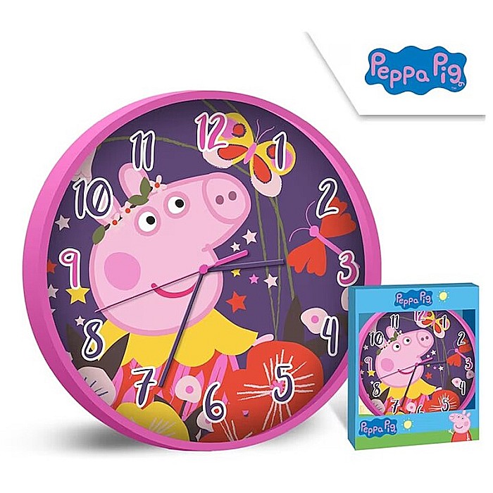 Ceas de perete, Peppa Pig, 25 cm, Multicolor [1]