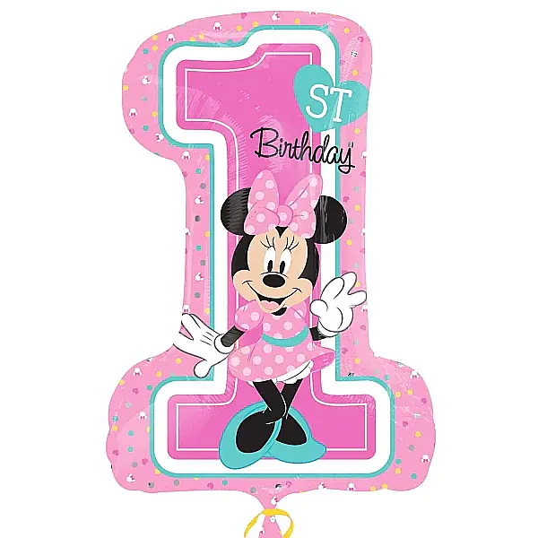 Balon folie Super Shape Prima aniversare "Minnie Mouse 1st Birthday" [1]