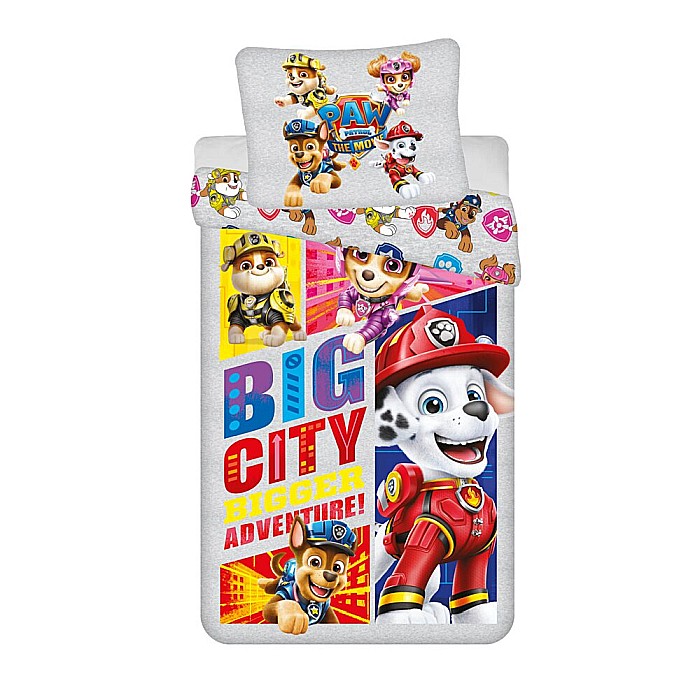 Set lenjerie pat copii, 100% bumbac, multicolor, 2 piese, 140×200 cm, 70×90, Paw Patrol, pp303 [1]