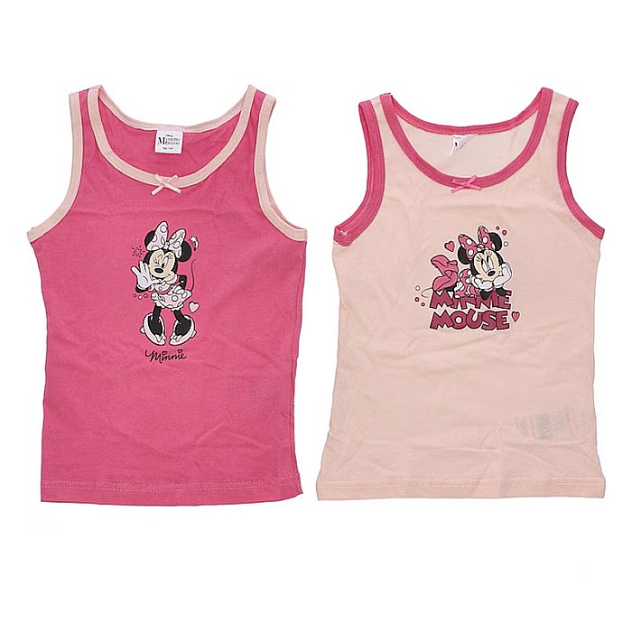 Set două maiouri multicolor, 100% bumbac, Love, Minnie Mouse [1]
