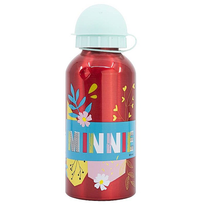 Set sticlă apă 400 ml din aluminiu și cutie sandwich cu tacâmuri, fără BPA, Being, Minnie Mouse [4]