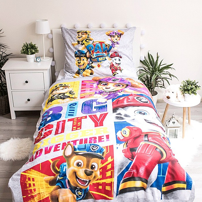 Set lenjerie pat copii, 100% bumbac, multicolor, 2 piese, 140×200 cm, 70×90, Paw Patrol, pp303 [4]