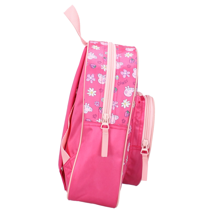 Rucsac cu două compartimente, 35x25x11 cm, bretele ajustabile și întărite, roz, Happy, Peppa Pig [4]