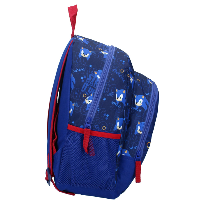 Rucsac cu două compartimente, 35x27x18 cm, bretele ajustabile și întărite, albastru, Happy, Sonic [2]