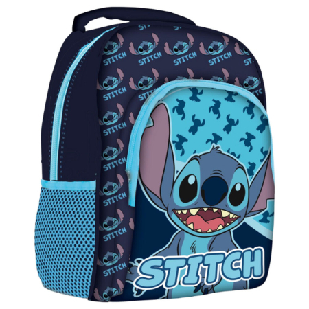 Rucsac cu două compartimente, 40x30x15 cm, bretele ajustabile și întărite, albastru, Happy, Stitch [2]