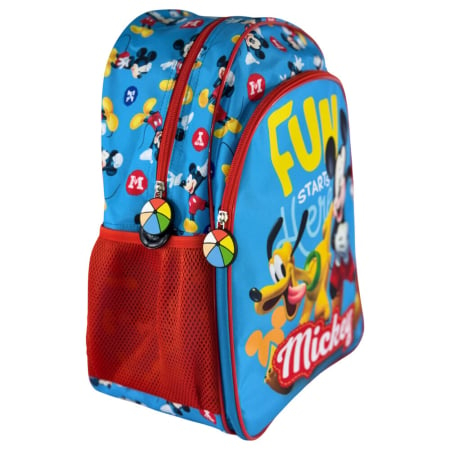 Rucsac cu două compartimente, 40x30x17 cm, bretele ajustabile și întărite, albastru, Happy, Mickey Mouse [2]