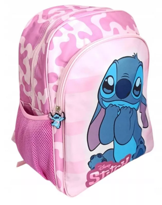 Rucsac cu două compartimente, 40x30x17 cm, bretele ajustabile și întărite, multicolor, Happy, Stitch [3]