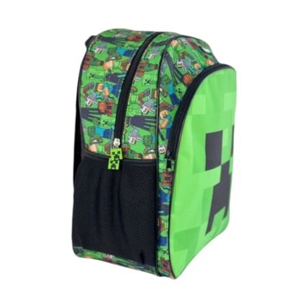 Rucsac cu două compartimente, 40x30x17 cm, bretele ajustabile și întărite, verde, Happy, Minecraft [2]