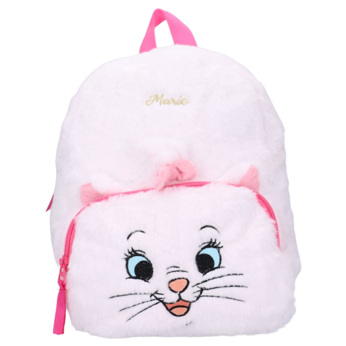 Rucsac din pluș, cu două compartimente, 26x21x11 cm, alb, Happy, Marie, The Aristocats [2]