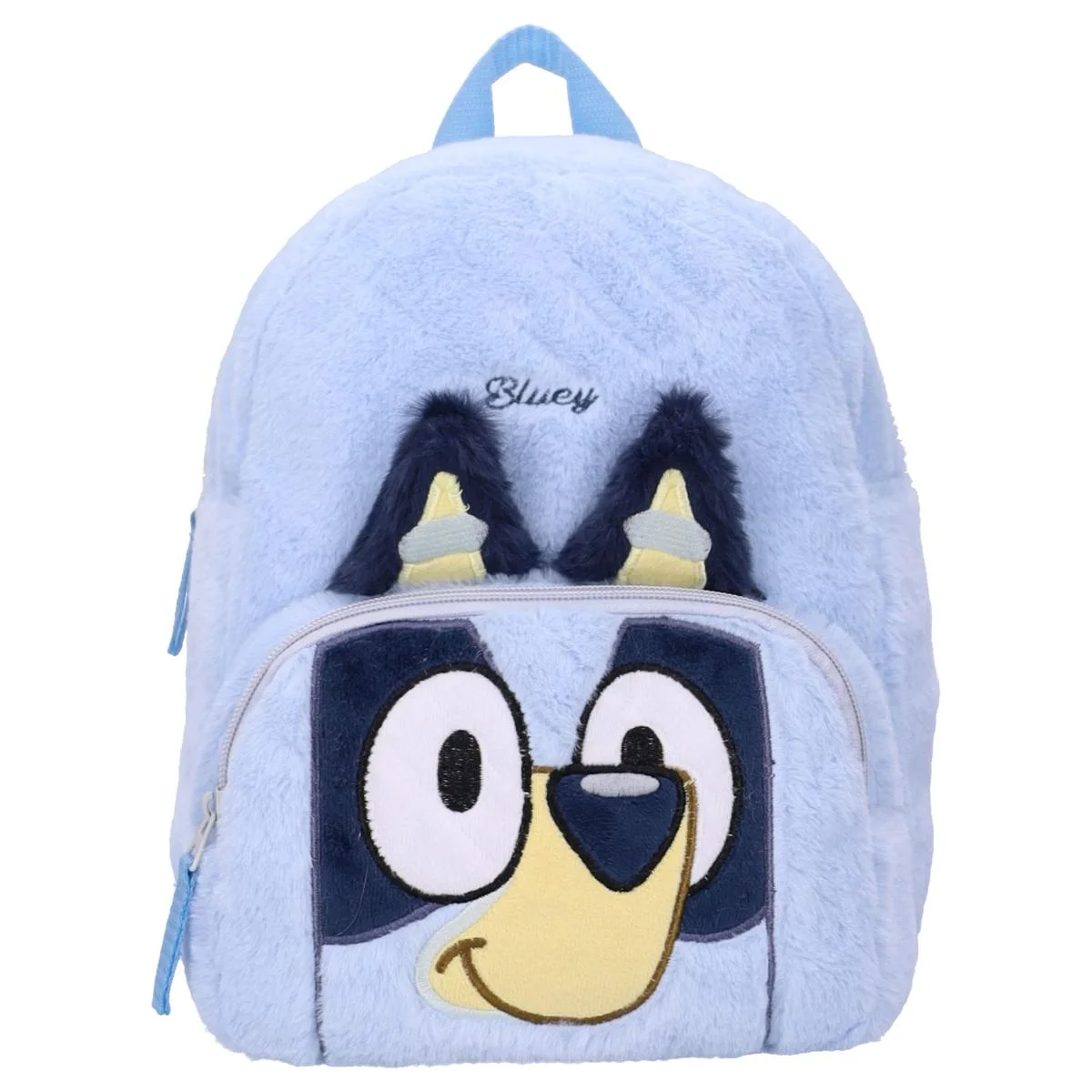 Rucsac din pluș, cu două compartimente, 26x21x11 cm, albastru, Happy, Bluey [2]