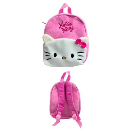 Rucsac din pluș, cu două compartimente, 30x24x8 cm, roz, Happy, Hello Kitty [2]