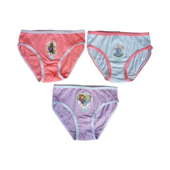 Set 3 perechi chiloți fete, multicolor, 100% bumbac, Happy, Frozen [1]