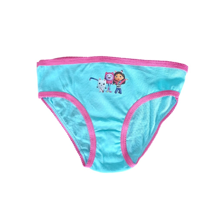 Set 3 perechi chiloți fete, multicolor, 100% bumbac, Happy, Gabby's Dollhouse [3]