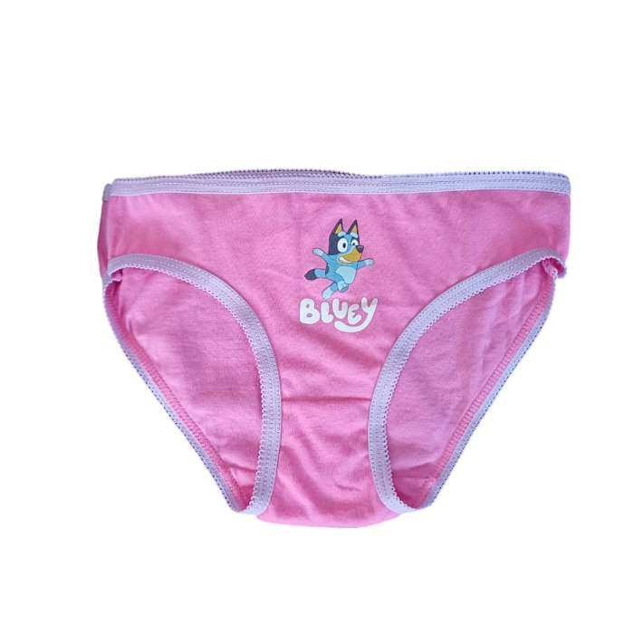 Set 3 perechi chiloți fete, roz, 100% bumbac, Happy, Bluey [3]