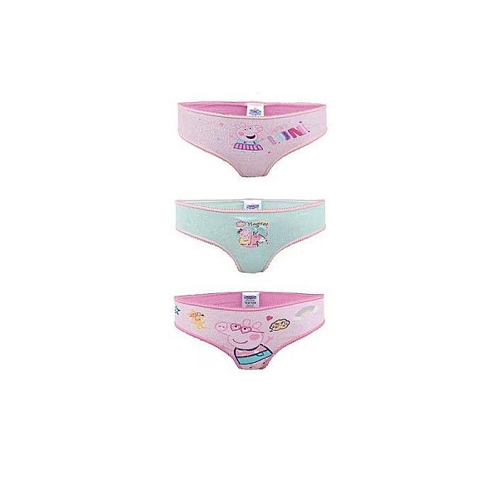 Set 3 chiloți pentru fete, 100 % bumbac, multicolor, 9 Peppa Pig, pp037 [1]