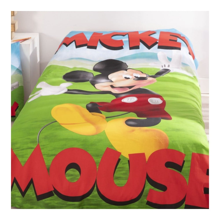 Set lenjerie pat, 100% bumbac, 2 piese, 140x200 cm, 65x65 cm, multicolor, Happy, Mickey Mouse [4]